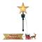 90th Anniversary Collection Animated Santa's Sleigh Tree Topper with Banner